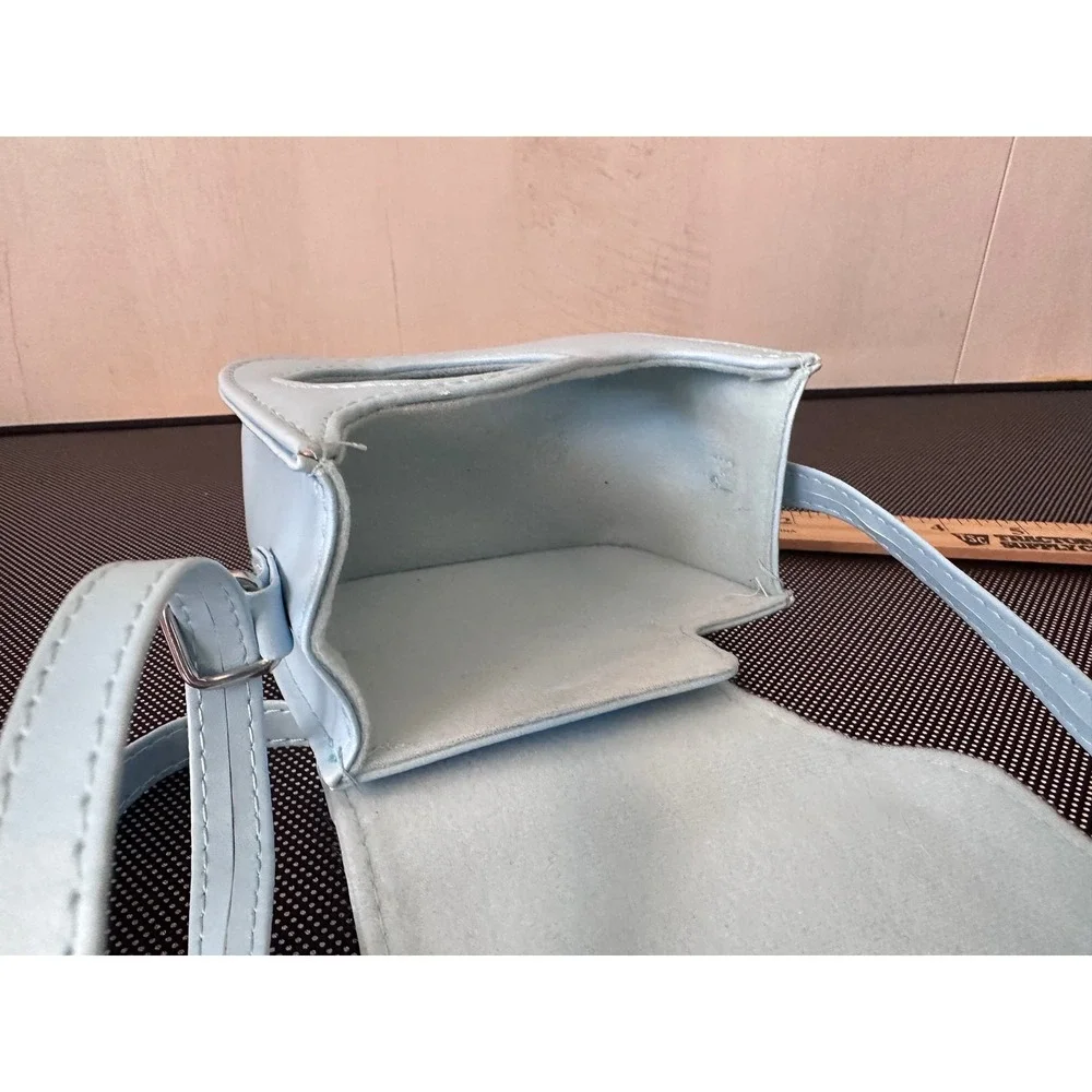 Fujifilm Instax Mini Camera Case‎ Light Blue Synthetic Leather Crossbody Strap